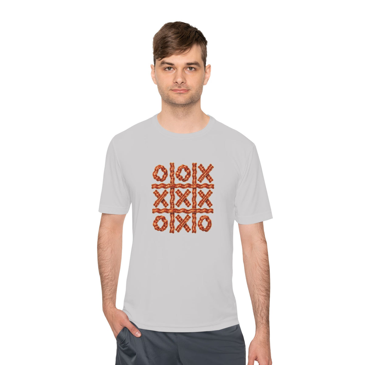 Bacon Tic-Tac-Toe Men's Dry-Fit Performance Tee