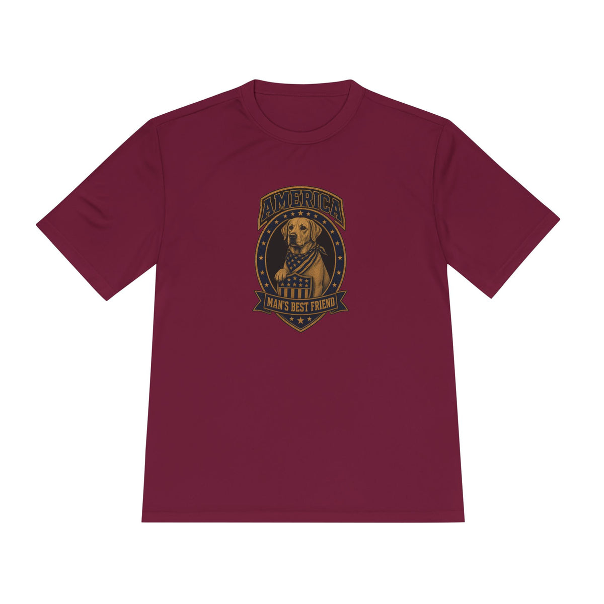America Man's Best Friend Badge Men's Dry-Fit Performance Tee