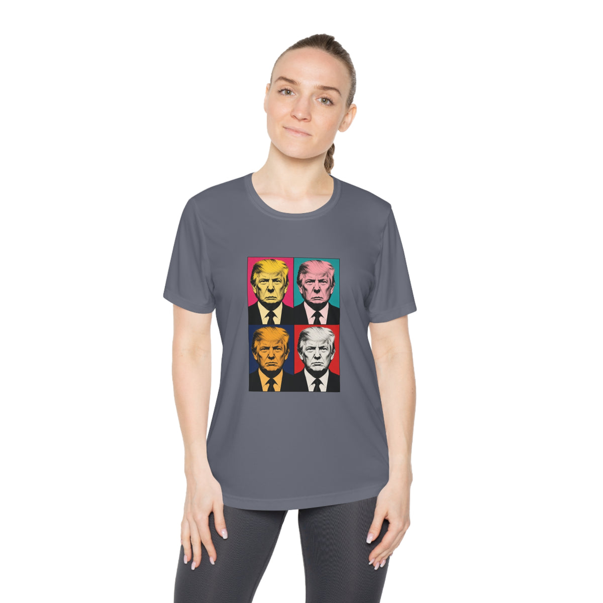 Trump Pop Art Grid Women's Dry-Fit Performance Tee