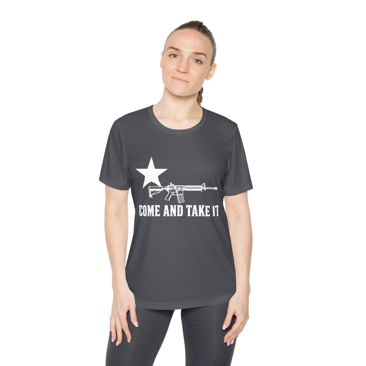 Come and Take It Rifle Women's Dry-Fit Performance Tee - Dark Colors