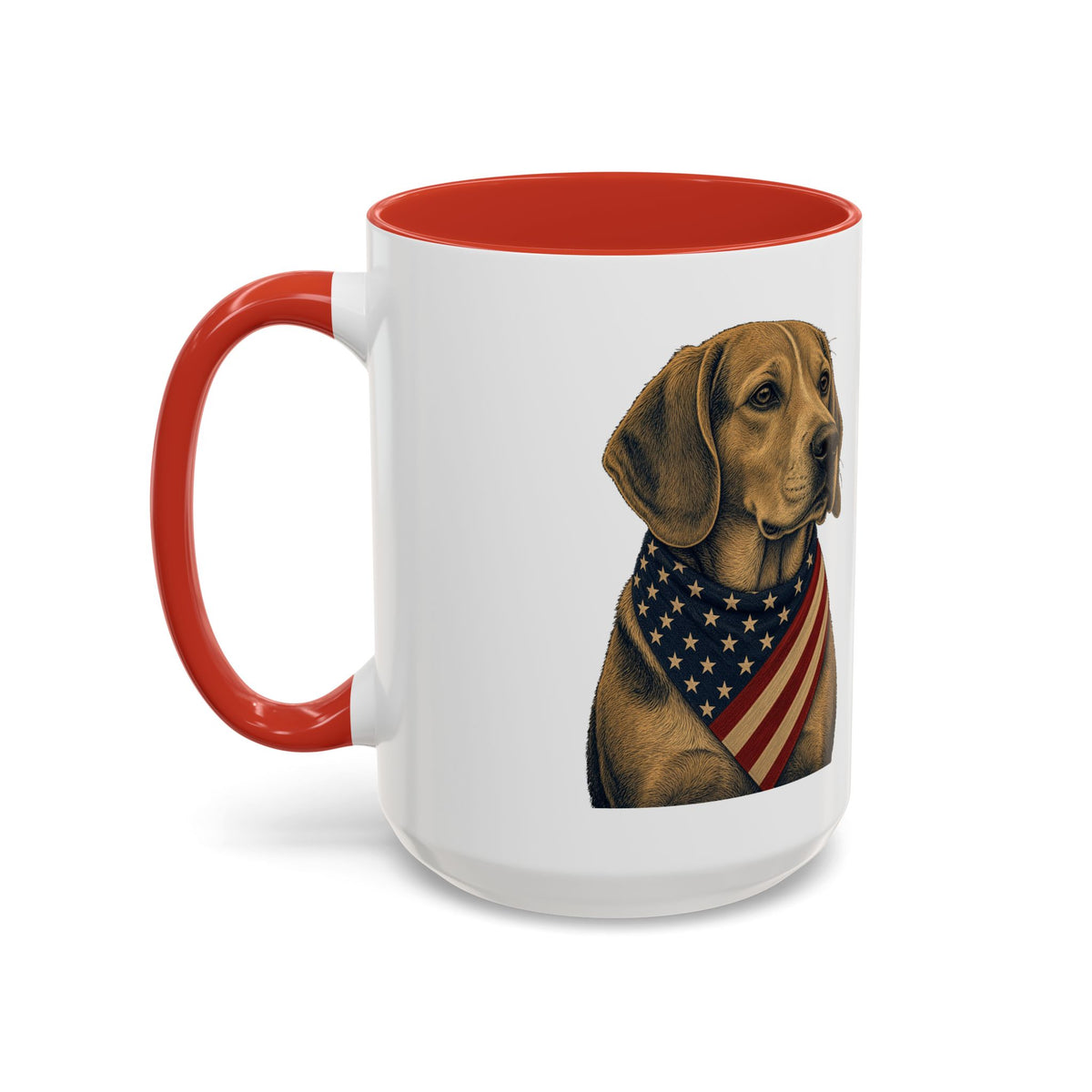 Patriotic Beagle Accent Mug