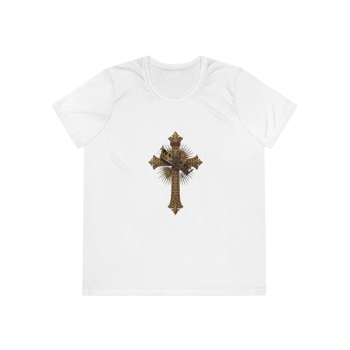 INRI Crowned Cross Women's Dry-Fit Performance Tee