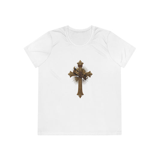 INRI Crowned Cross Women's Dry-Fit Performance Tee