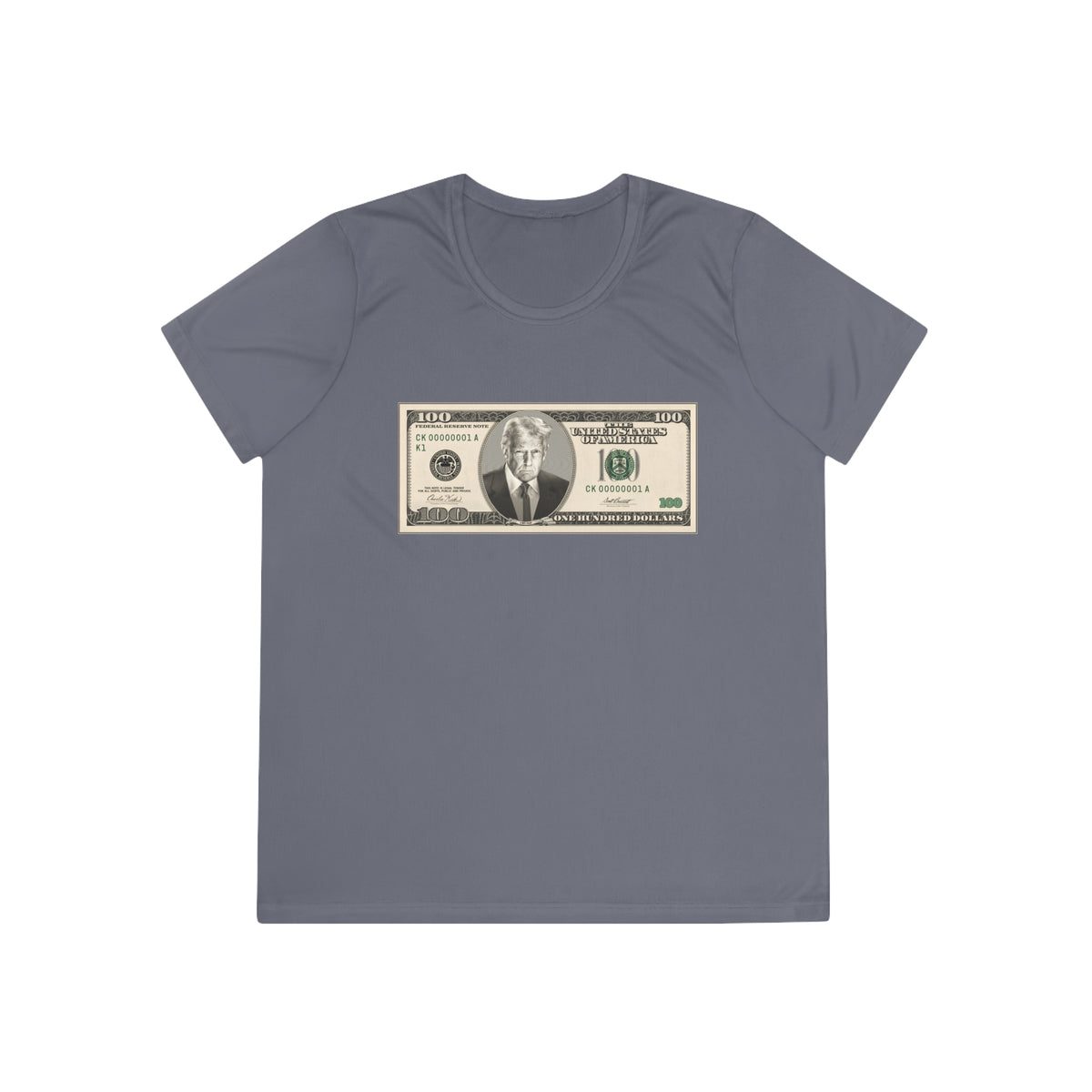 Trump $100 Bill Women's Dry-Fit Performance Tee
