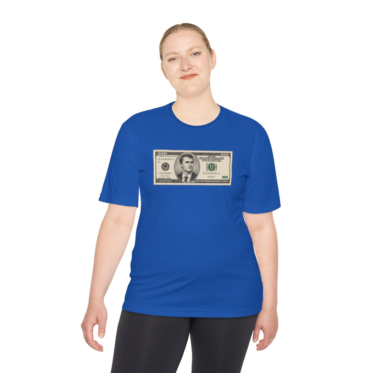 Charlie Kirk $100 Bill Men's Dry-Fit Performance Tee