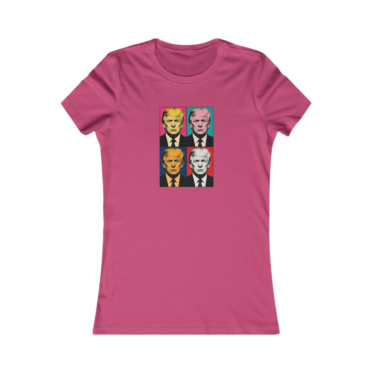 Trump Pop Art Grid Women's Slim Fit Tee