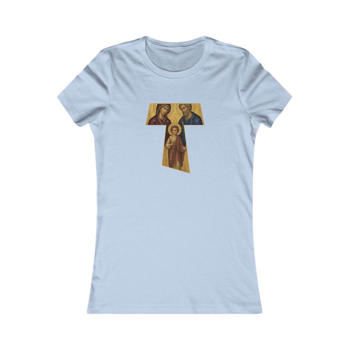Holy Family Tau Cross – I AM Back Women's Slim Fit Tee