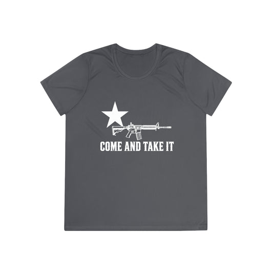 Come and Take It Rifle Women's Dry-Fit Performance Tee - Dark Colors