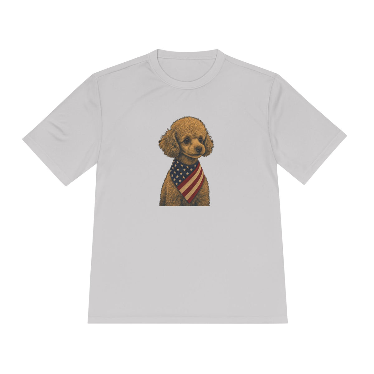 Patriotic Toy Poodle American Flag Bandana Men's Dry-Fit Performance Tee