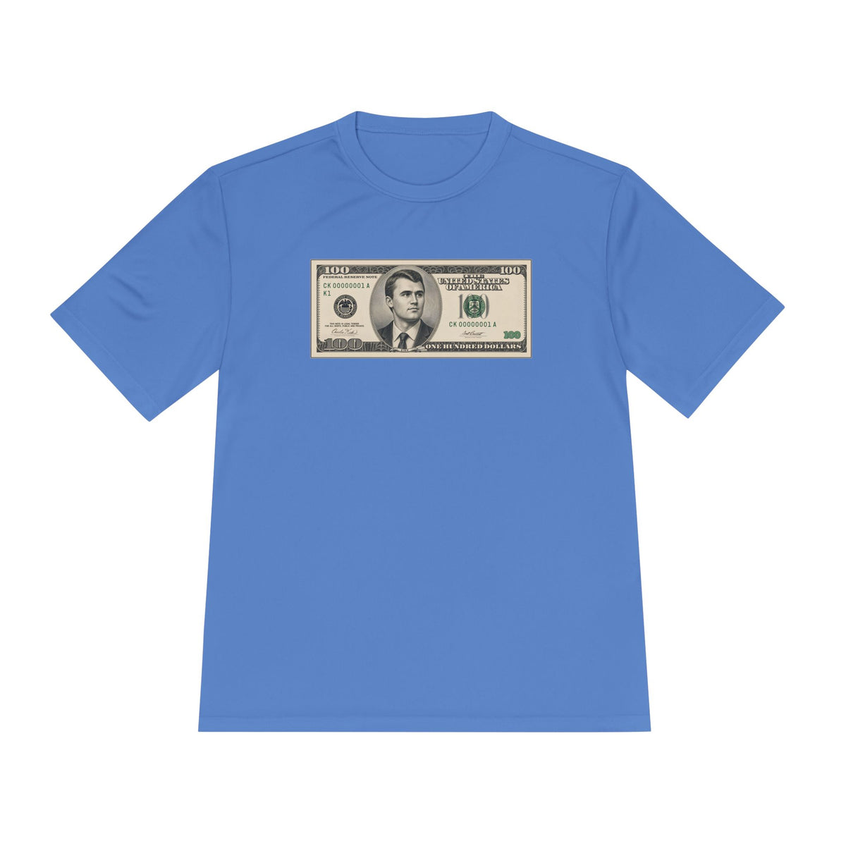 Charlie Kirk $100 Bill Men's Dry-Fit Performance Tee
