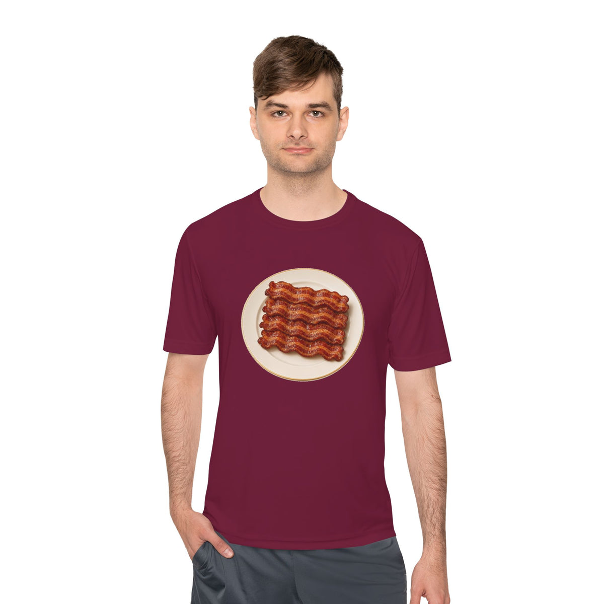 Bacon Stack Plate Men's Dry-Fit Performance Tee