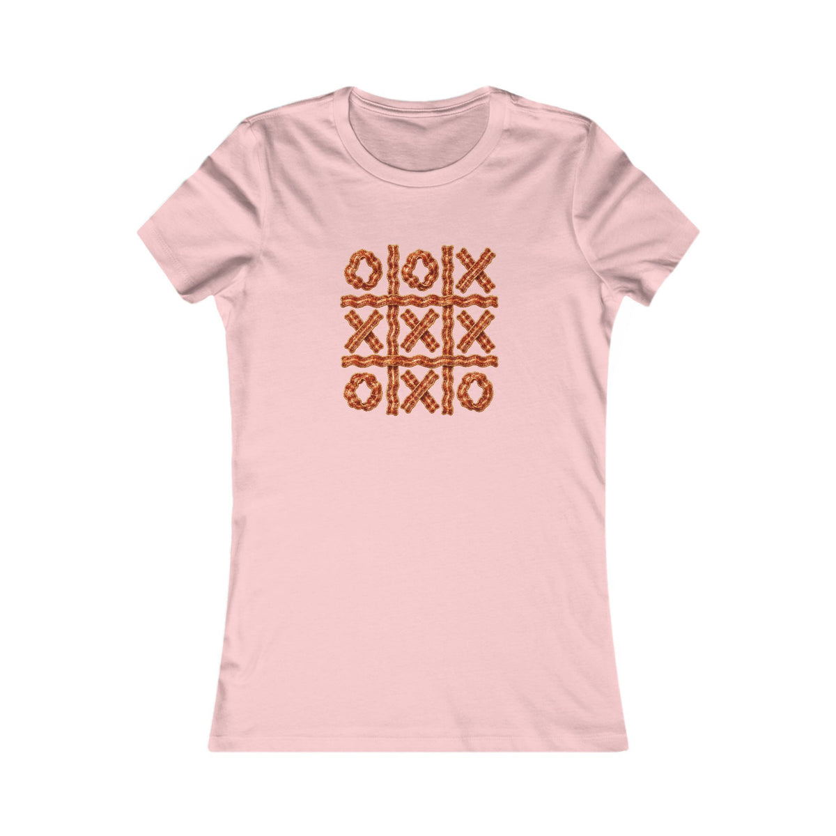 Bacon Tic-Tac-Toe Women's Slim Fit Tee