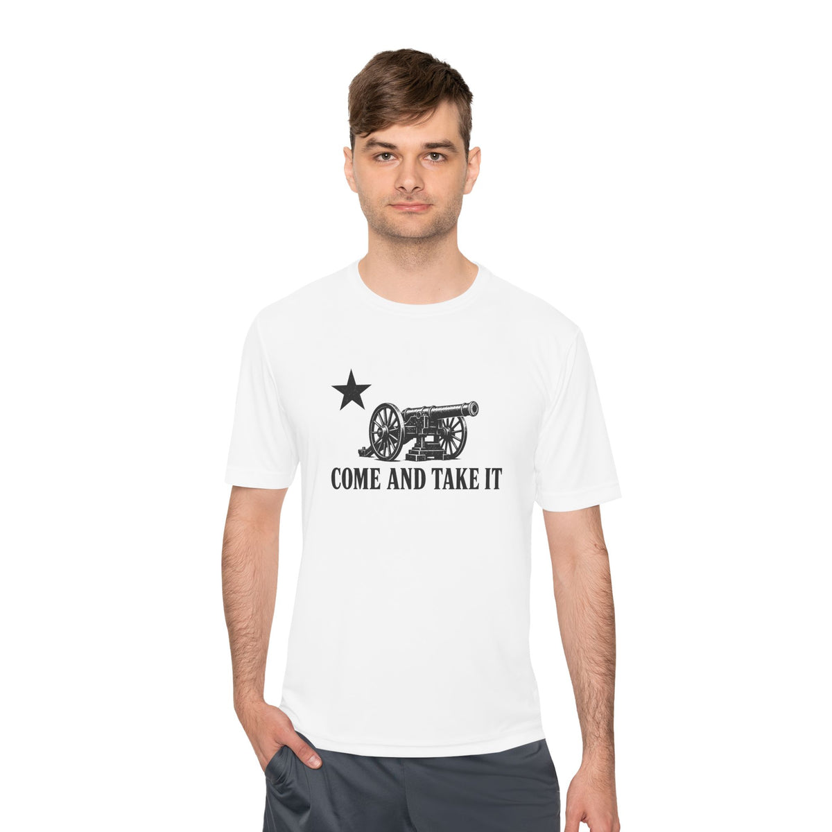Come and Take It Cannon Men's Dry-Fit Performance Tee