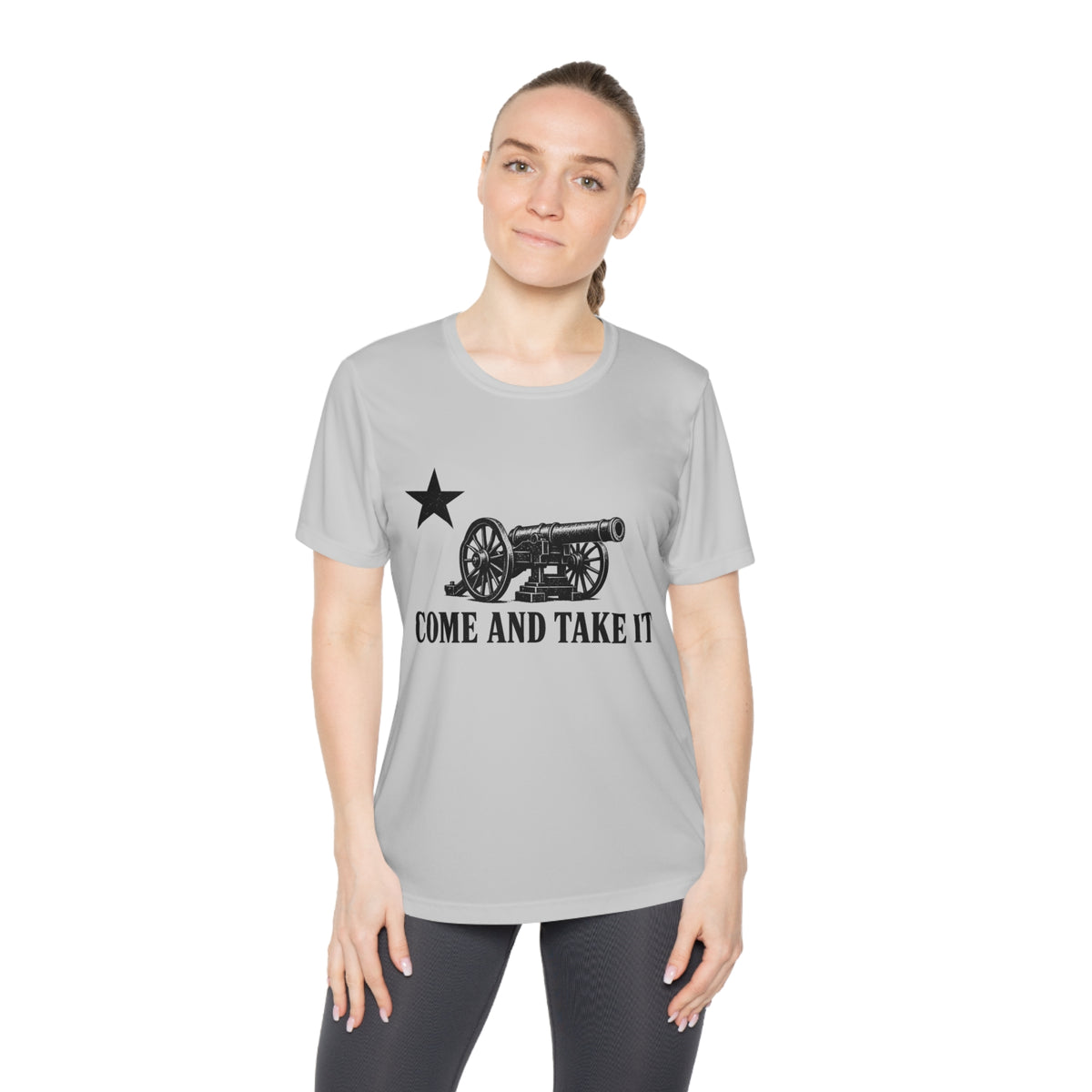Come and Take It Cannon Women's Dry-Fit Performance Tee