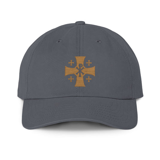 Chi-Rho Jerusalem Cross Made in USA Dad Hat