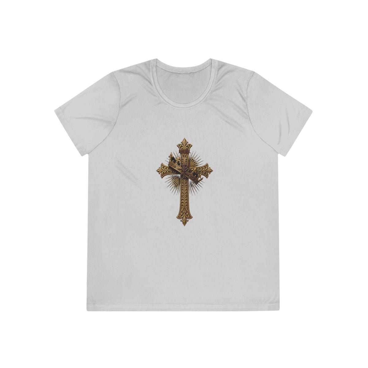 INRI Crowned Cross Women's Dry-Fit Performance Tee