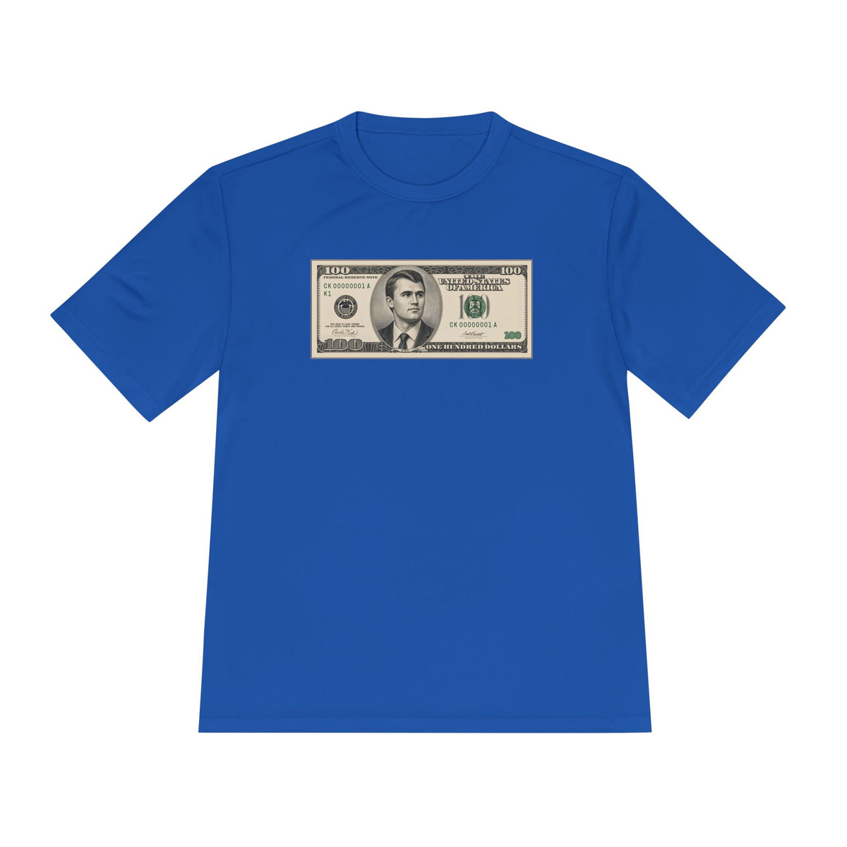 Charlie Kirk $100 Bill Men's Dry-Fit Performance Tee