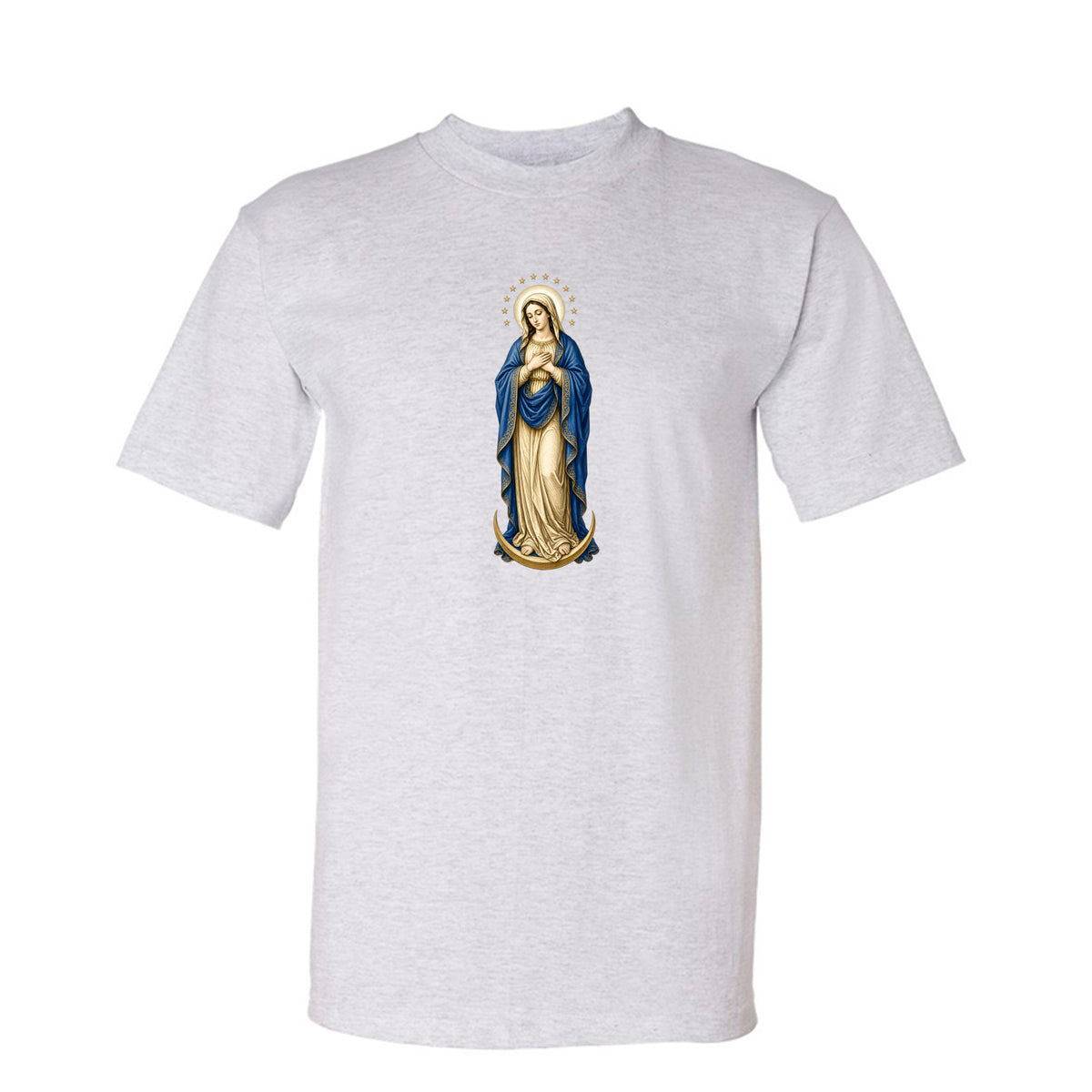 Mary, Crown of Twelve Stars Tee in Ash – front