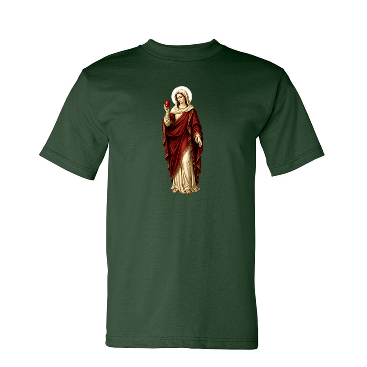 Mary Magdalene Tee in Forest Green – front