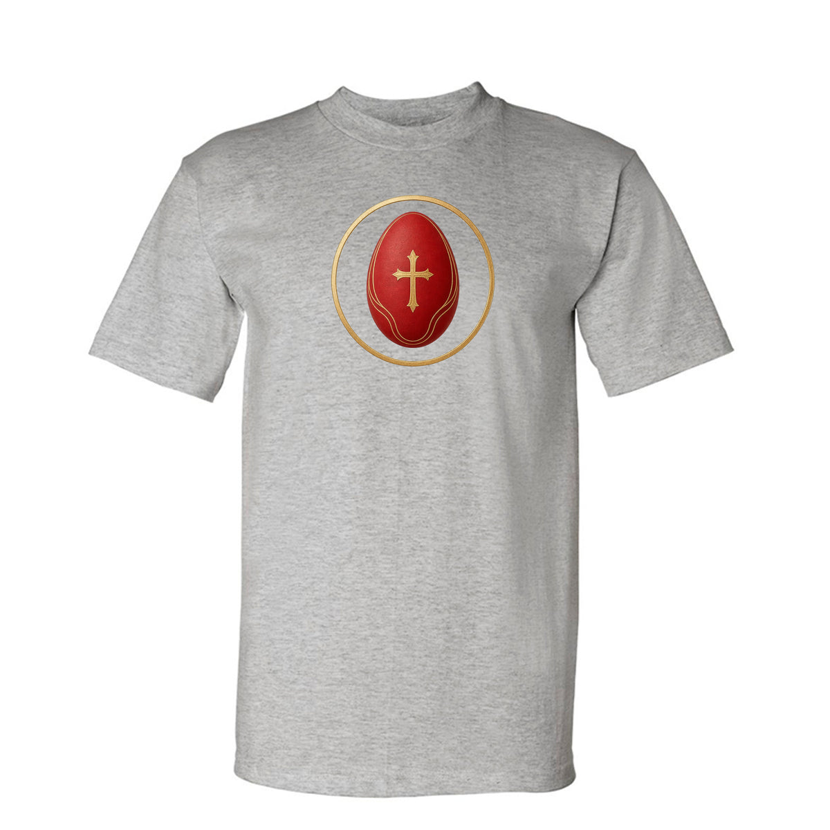 He Is Risen Tee in Dark Ash – front