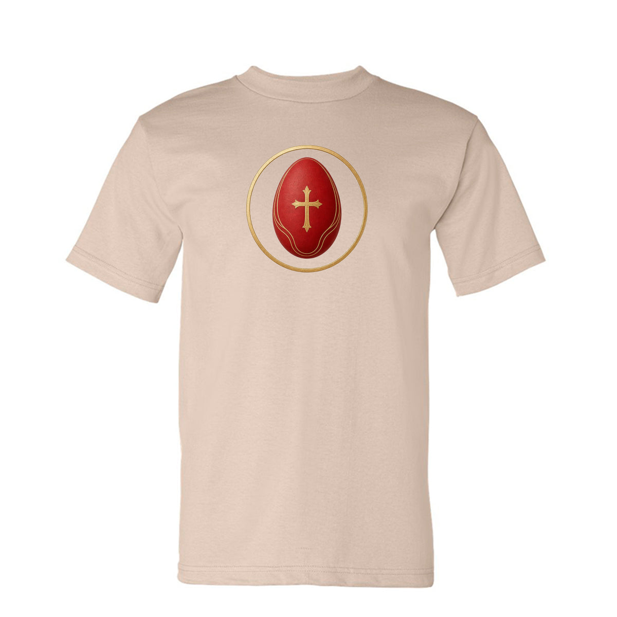 He Is Risen Tee in Sand – front