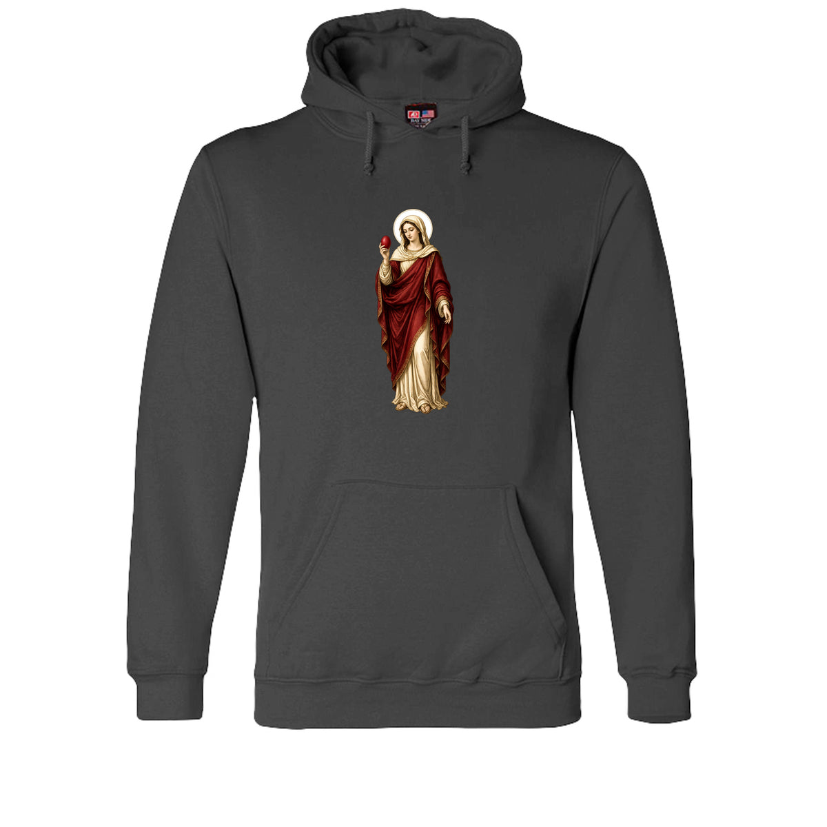 Mary Magdalene Hoodie in Charcoal – front