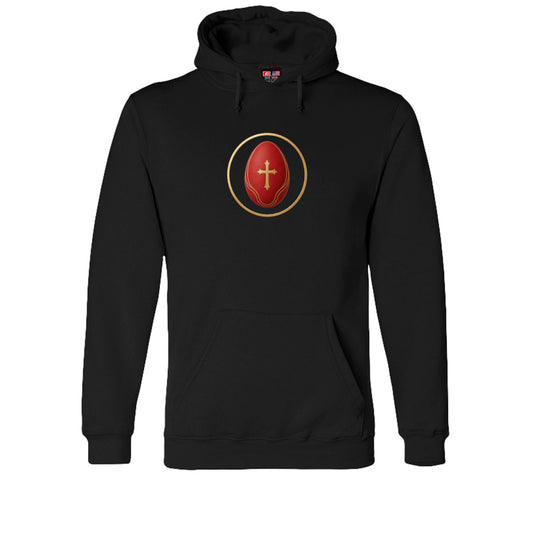 He Is Risen Hoodie in Black – front