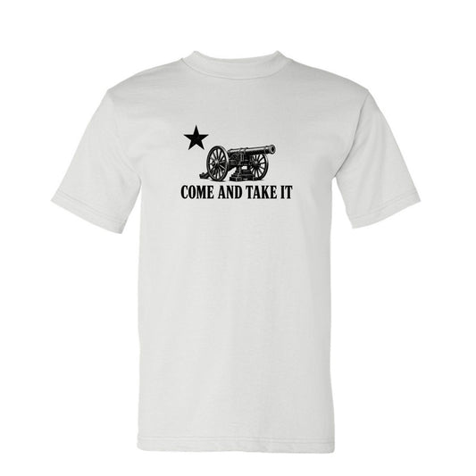 Come and Take It Cannon Tee in White – front