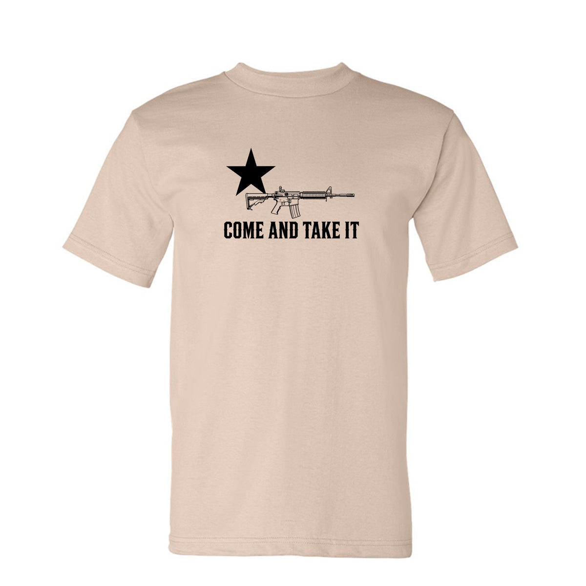 Come and Take It Rifle Tee in Sand – front