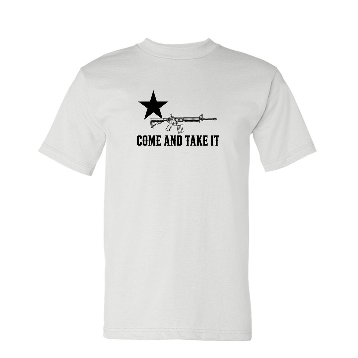 Come and Take It Rifle Tee in White – front