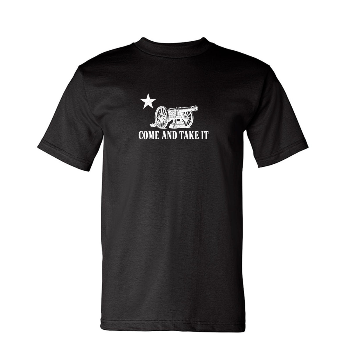 Come and Take It Cannon Tee - Dark Colors in Black – front