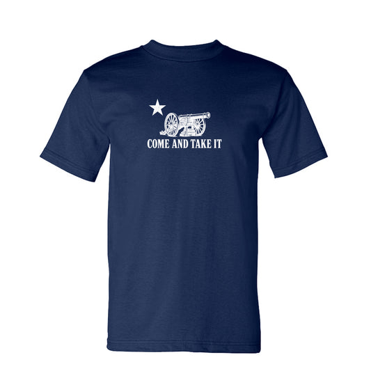 Come and Take It Cannon Tee - Dark Colors in Navy – front
