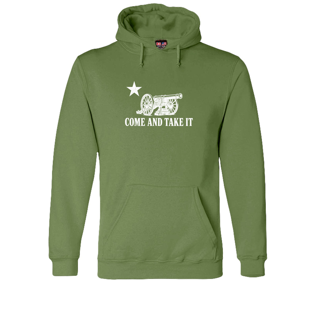 Come and Take It Cannon Hoodie in Olive – front