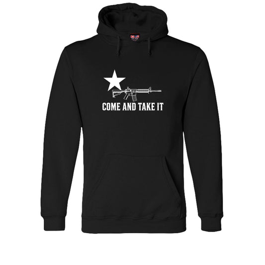 Come and Take It Rifle Hoodie in Black – front