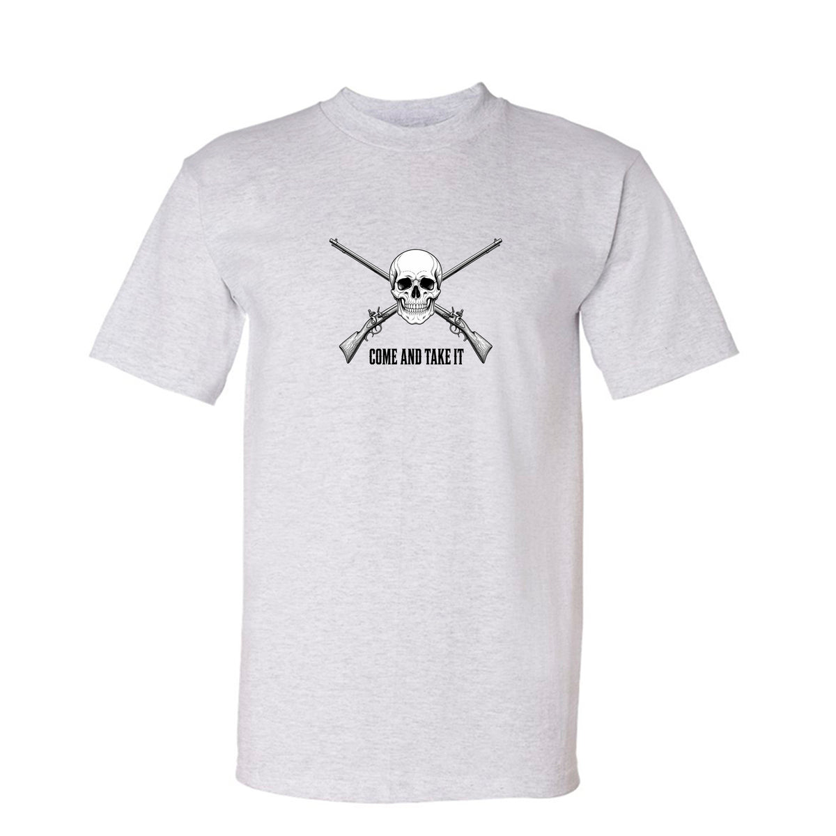 Come and Take It Jolly Roger Tee in Ash – front