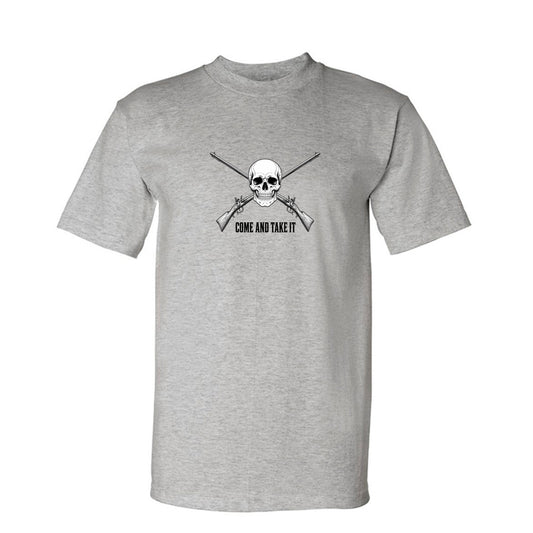Come and Take It Jolly Roger Tee in Dark Ash – front