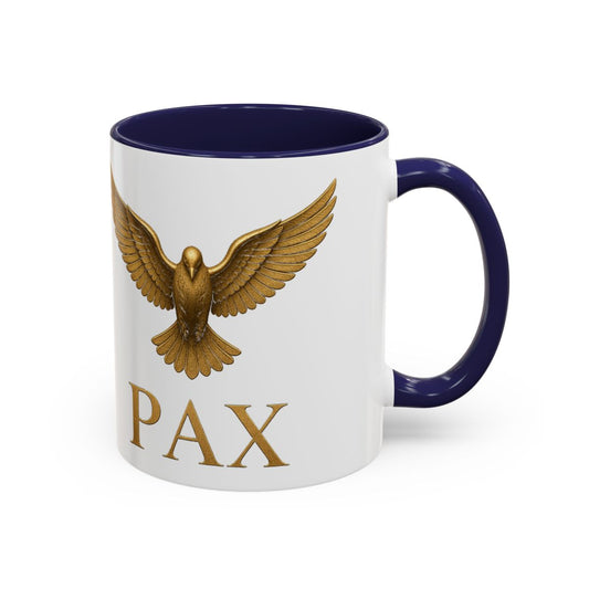 Pax Accent Mug - Navy, handle right